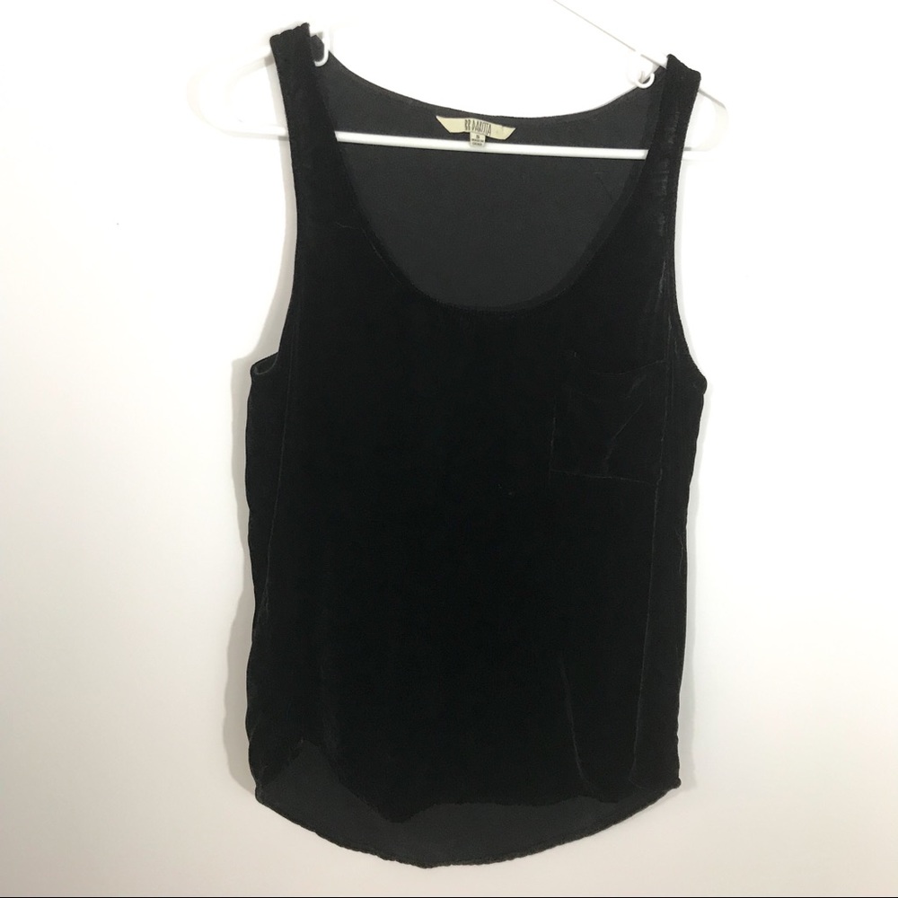 Anthropologie: BB Dakota Velvet Tank Black S [CW]